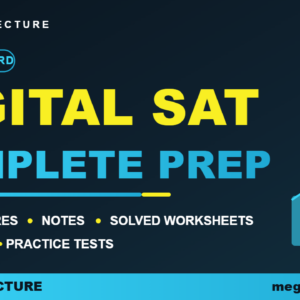 DIGITAL SAT COMPLETE PREP COLLEGE BOARD - Mega Lecture course banner