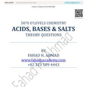 O Level & IGCSE Chemistry complete pack (5070 / 0620)