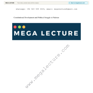 O Level Pakistan Studies handouts pack (2059)