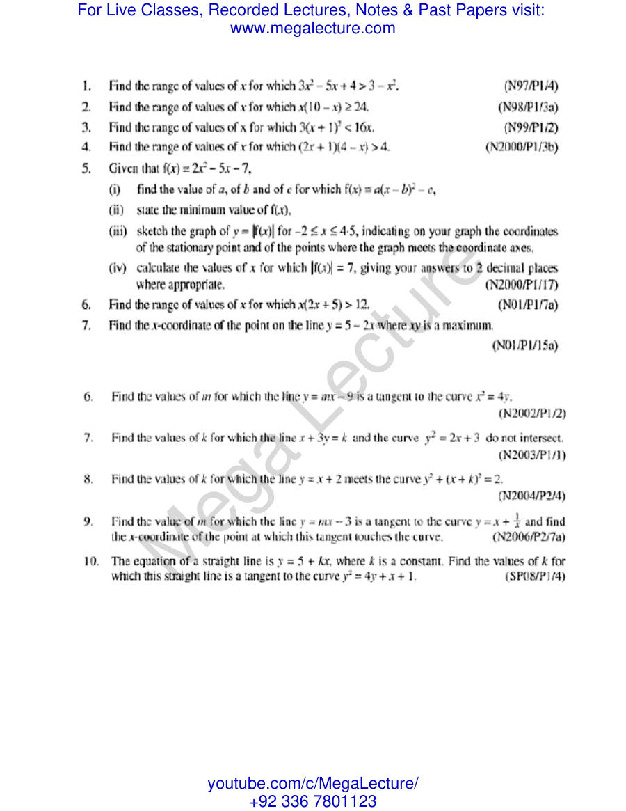 Page 2 of ADD MATHS WORKSHEET1 — Worksheet