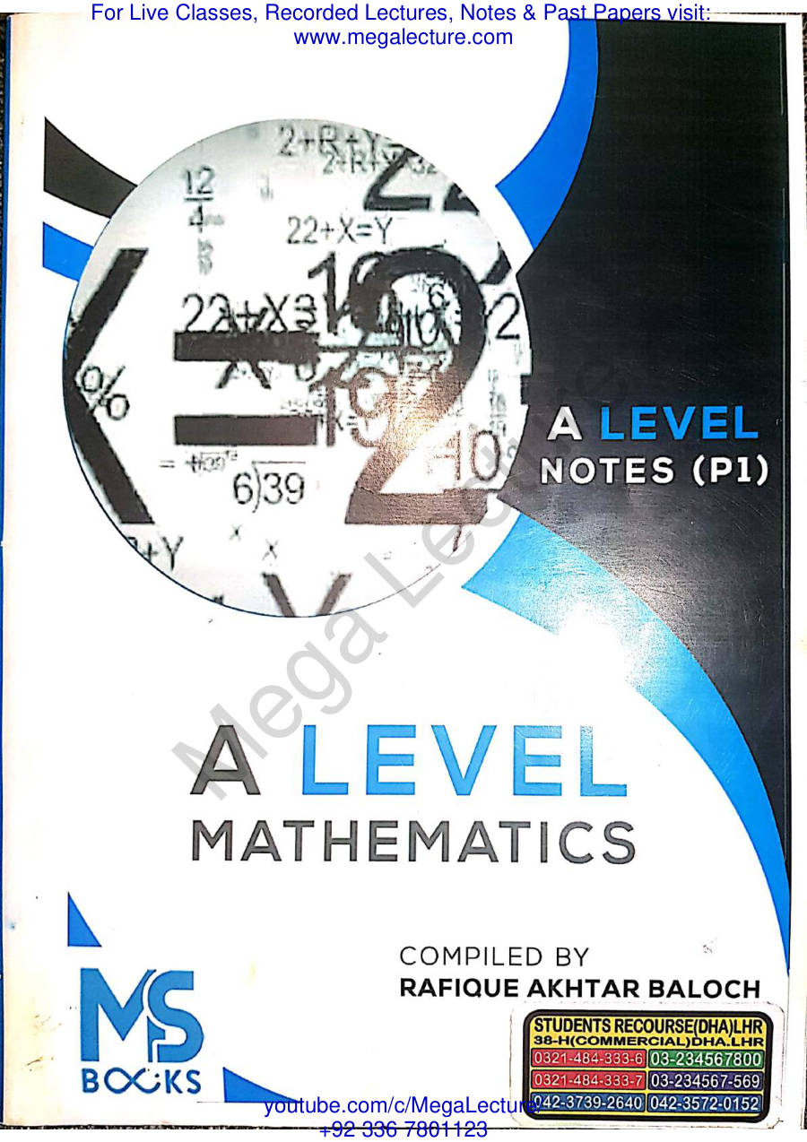 Page 1 of As Math P1 Notes By Rafique Akhtar1