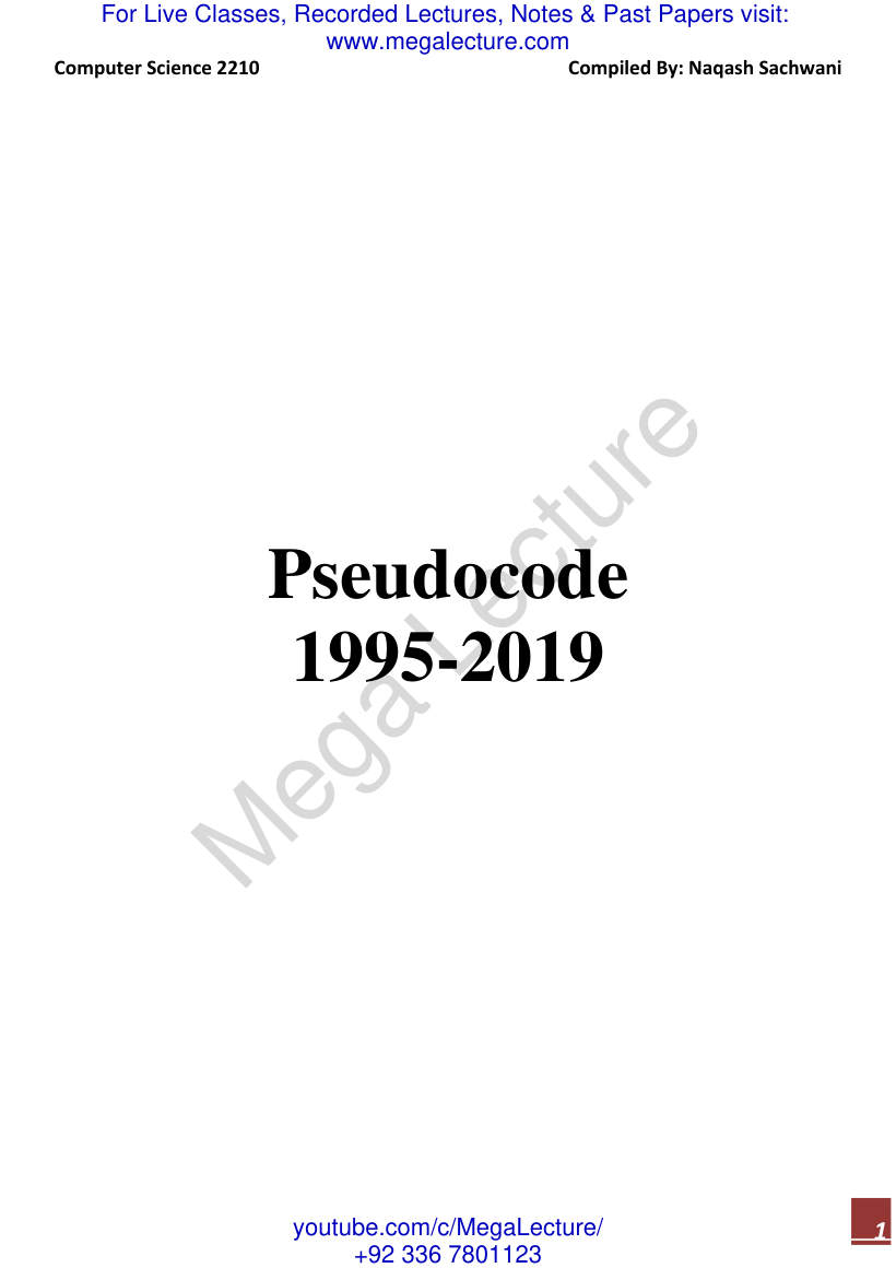 Page 1 of Topical Past Papers (PDF)
