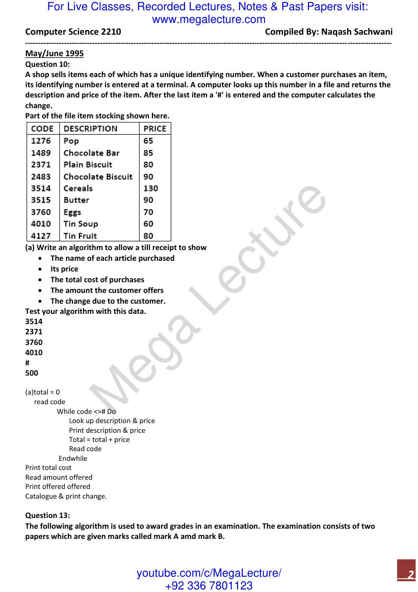 Page 2 of Topical Past Papers (PDF)