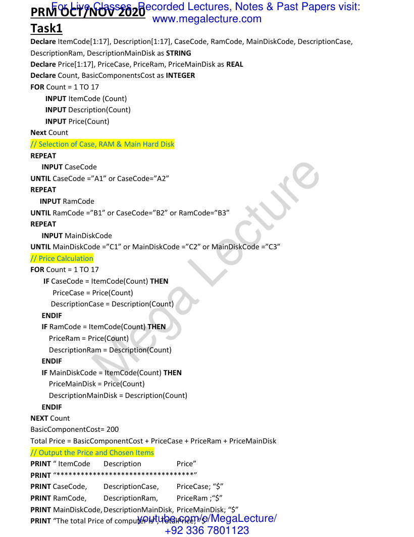 Page 1 of Pre-Release Material — Nov 2020 (PDF)