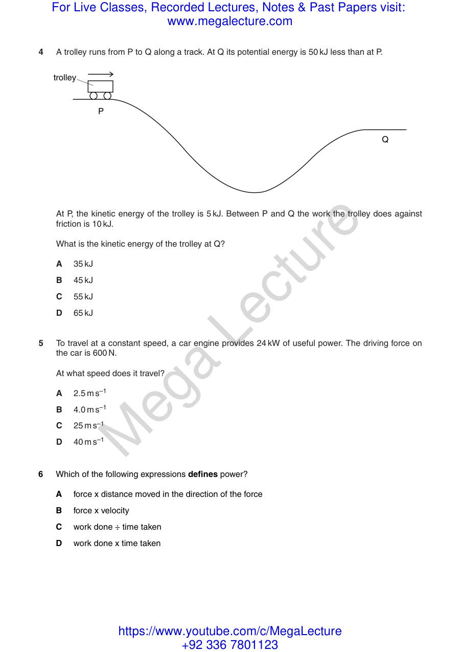 Page 2 of P1 Work Energy Power All