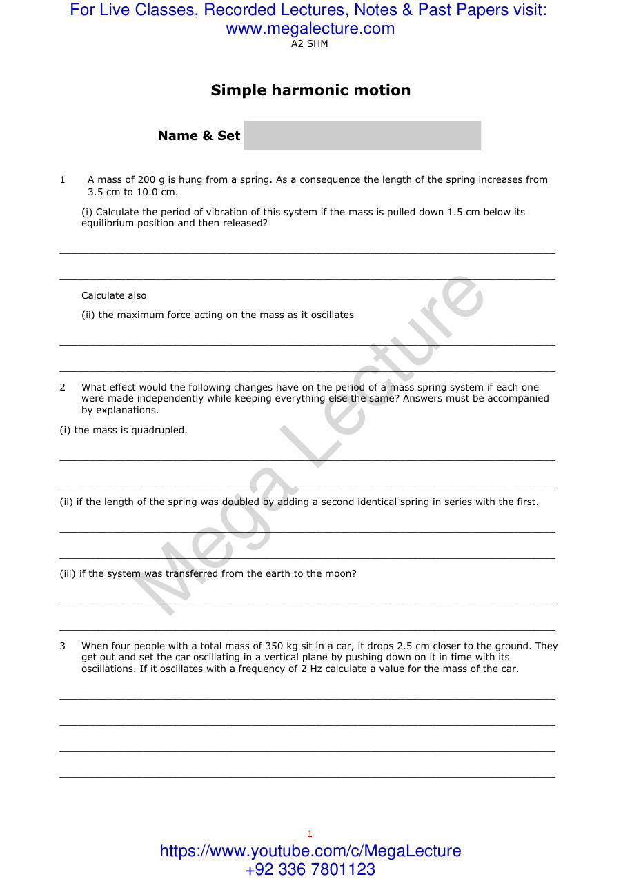 Page 1 of A2 Shm