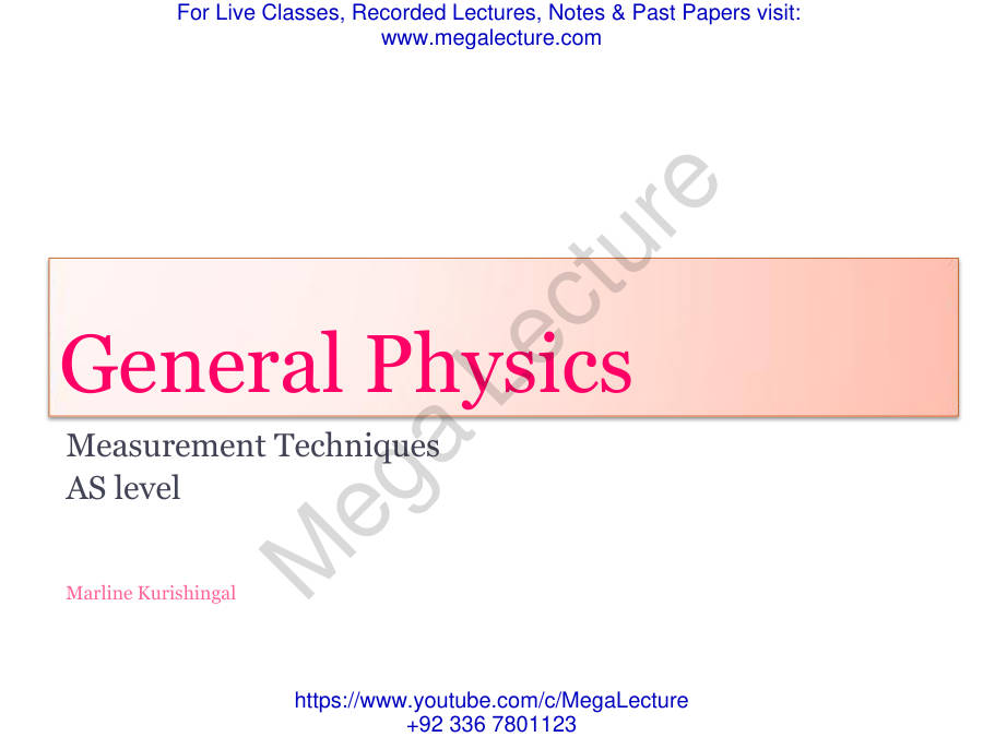 Page 1 of Ch 1 GP B Measurement Techniques