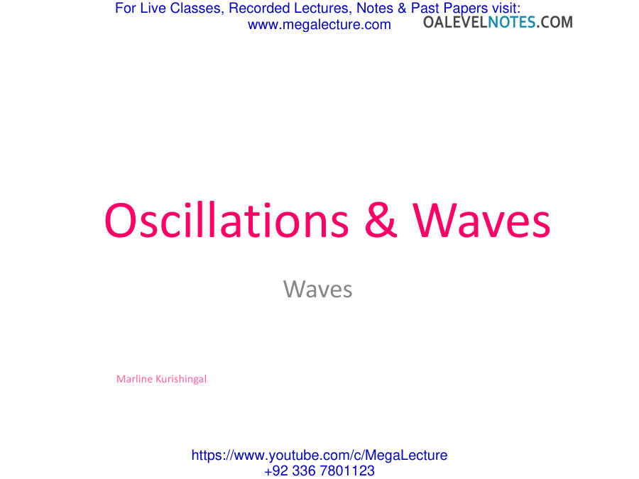 Page 1 of Ch 4 OW A Waves