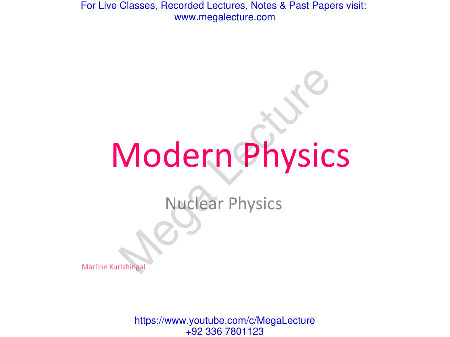 Page 1 of Ch 6 MP A Nuclear Physics