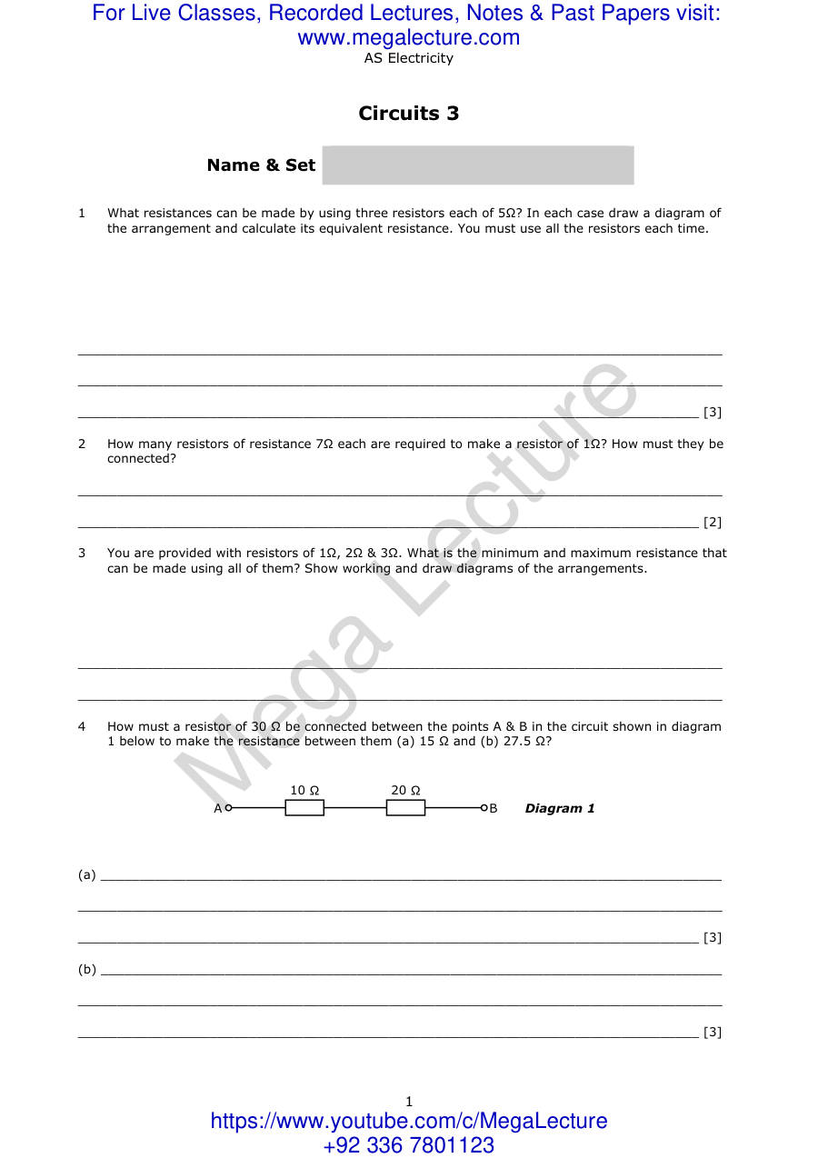 Page 1 of Circuits 3