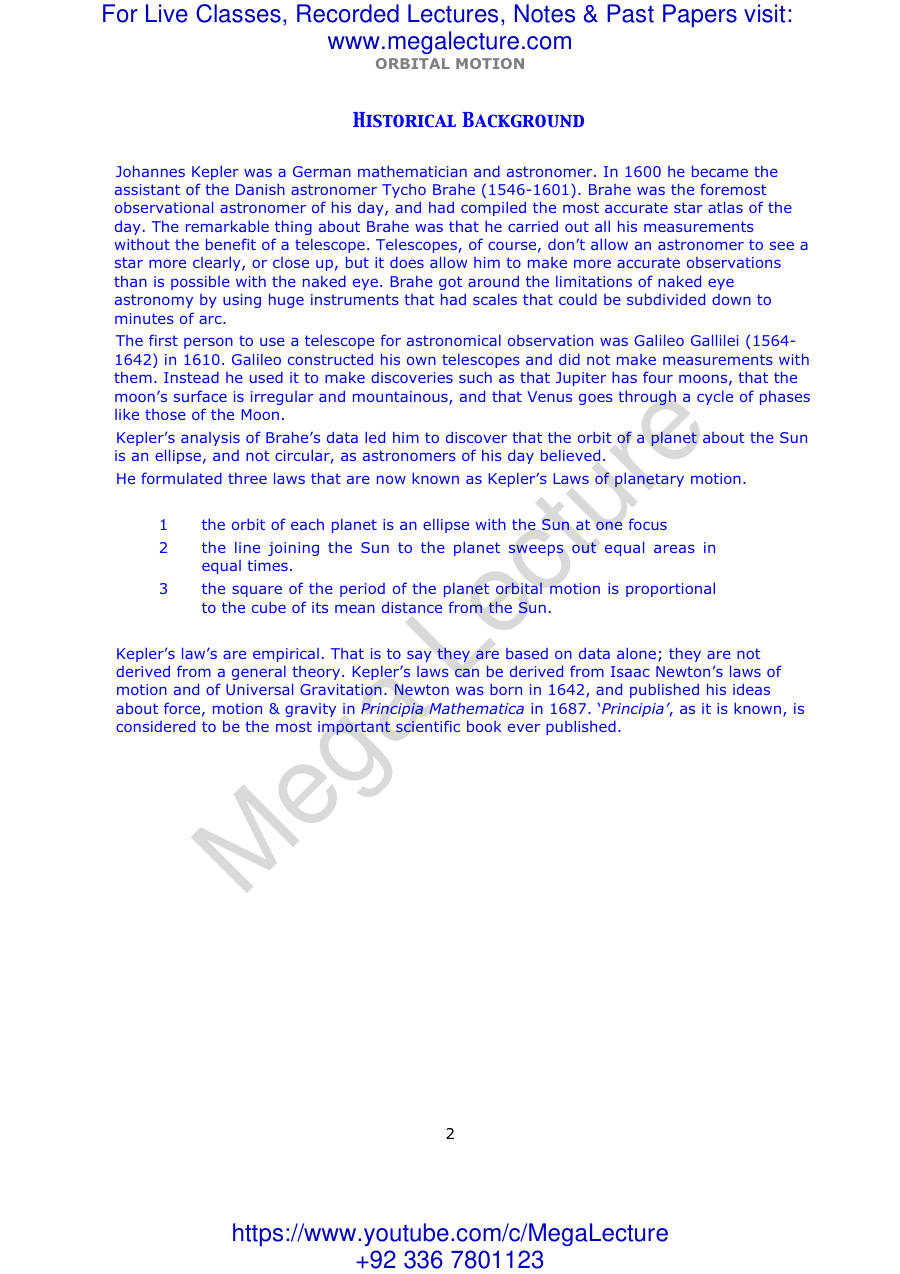 Page 2 of Orbital Motion