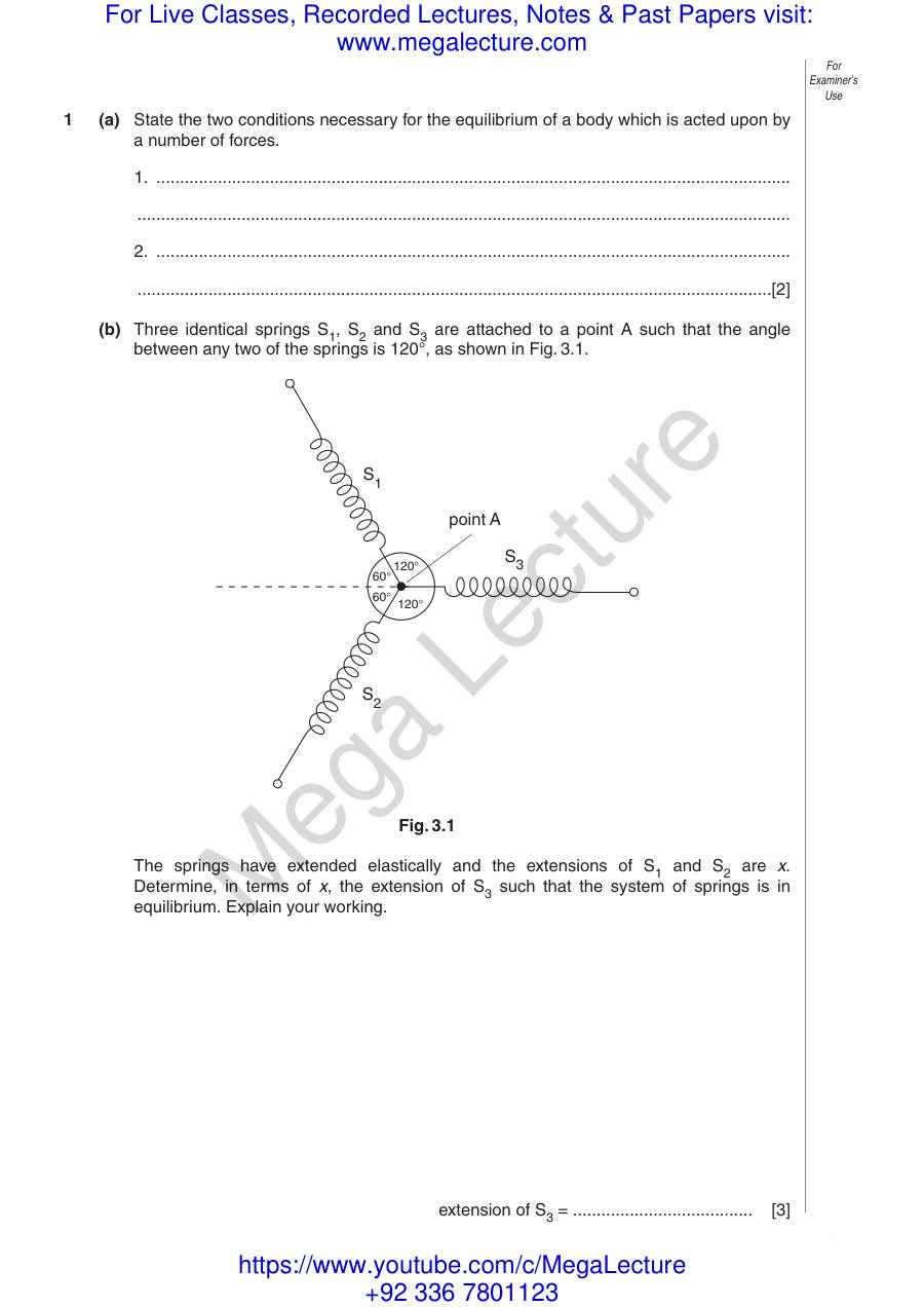 Page 1 of Paper 2 Past Questions From Forces Completed — Questions