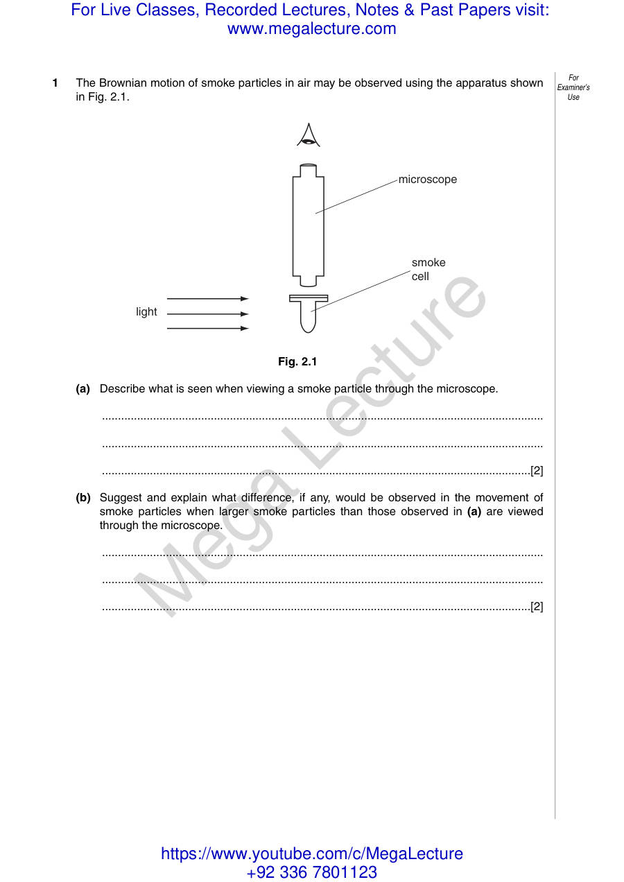 Page 1 of Paper 2 Past Questions From Properties Of Matter Completed — Questions