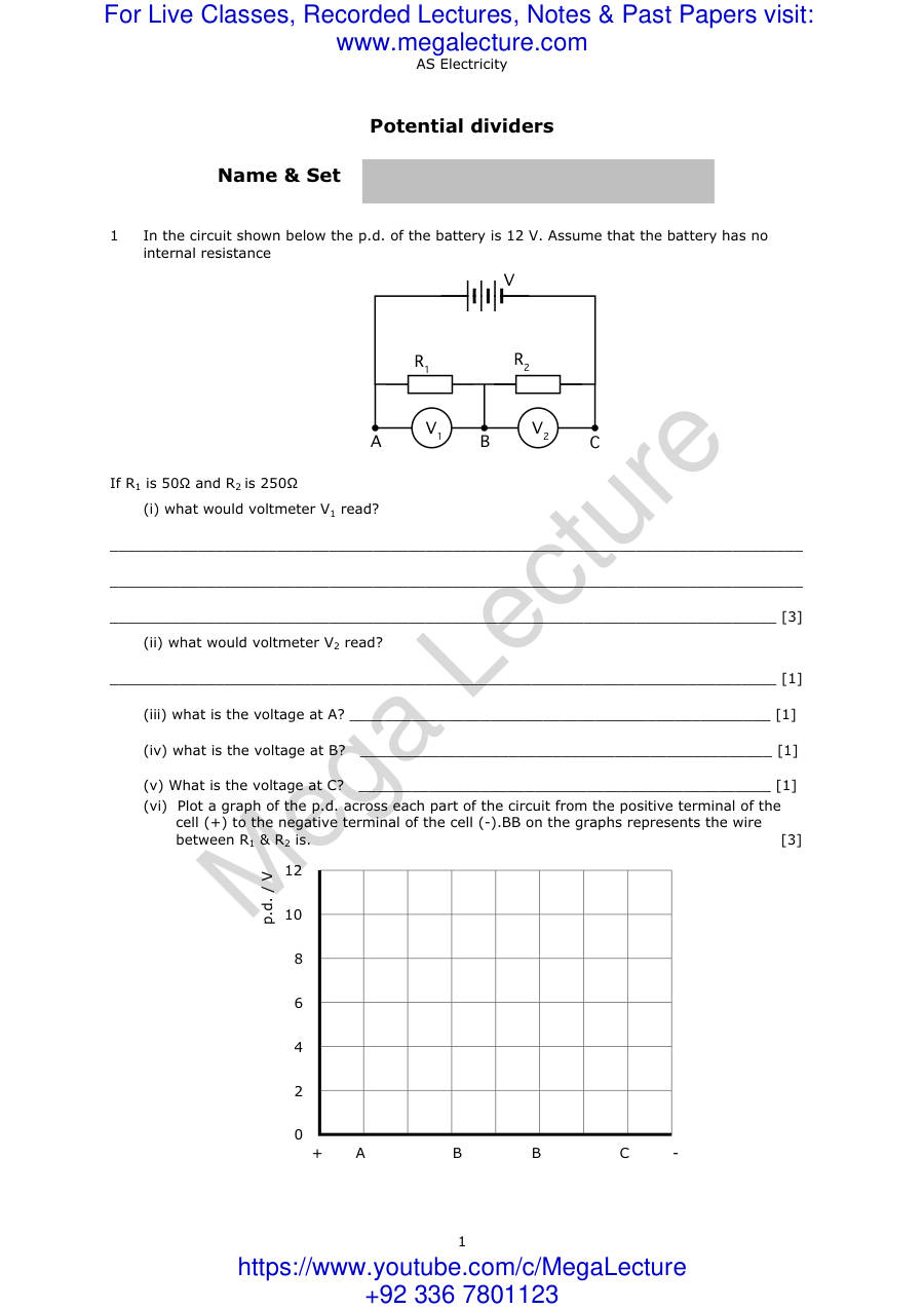 Page 1 of Potential Divider