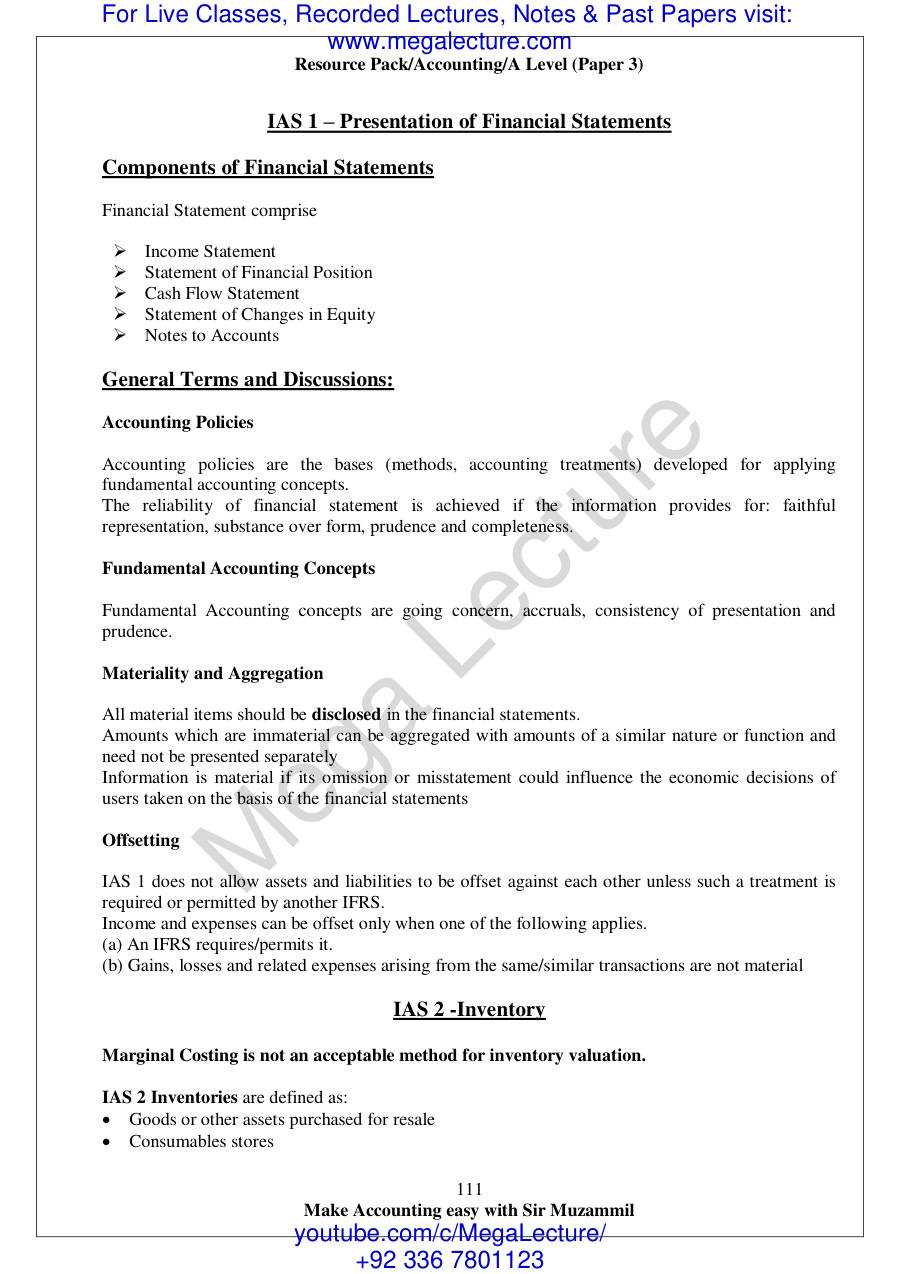 Page 2 of 6. International Accounting Standards (IAS) (PDF)