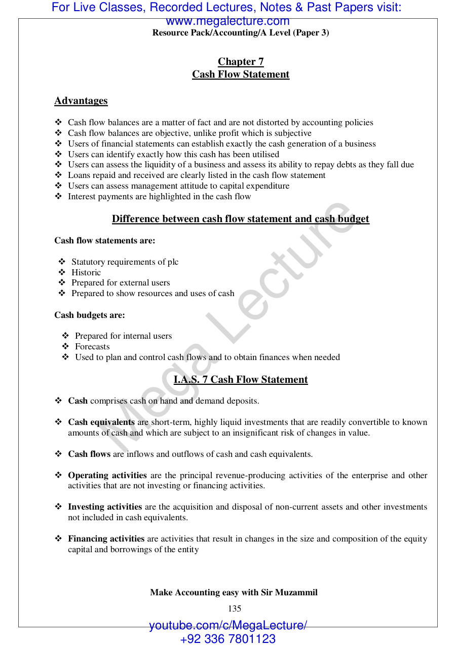 Page 1 of 7. Cash Flow Statements (PDF)