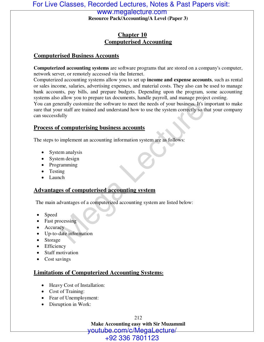 Page 1 of 10. Computerised Accounting (PDF)