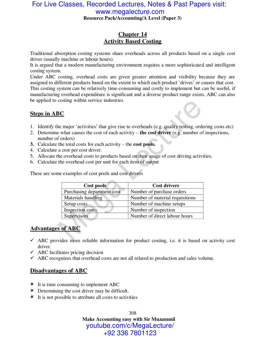 Page 1 of 14. Activity-Based Costing (PDF)