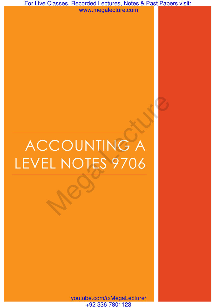 Page 1 of A Level Accounting Notes (9706) (PDF)
