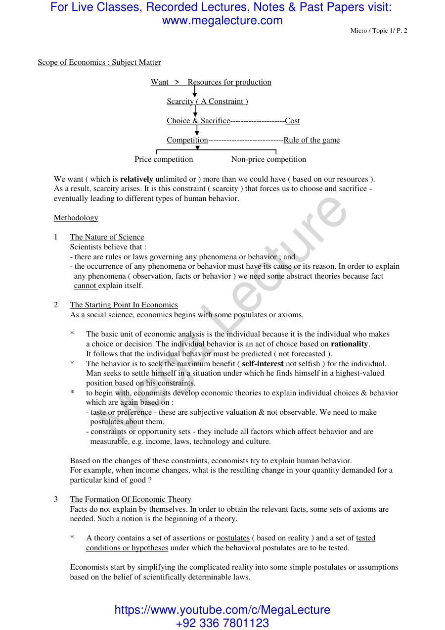 Page 2 of Microeconomics Topic1 (PDF)