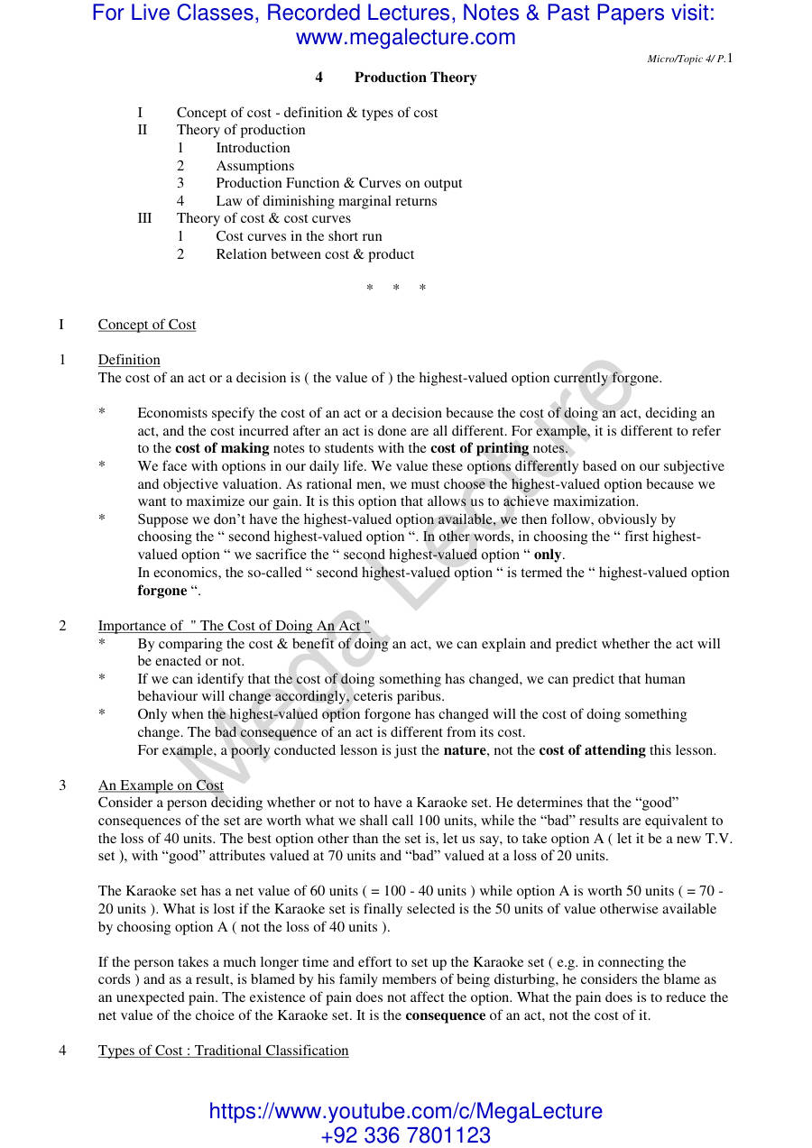 Page 1 of Microeconomics Topic4 (PDF)