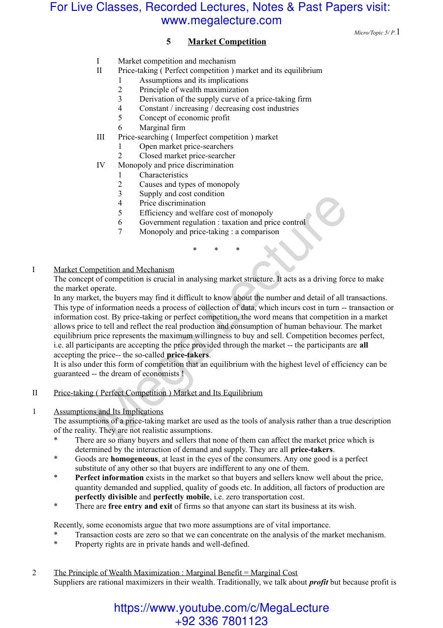 Page 1 of Microeconomics Topic5 (PDF)