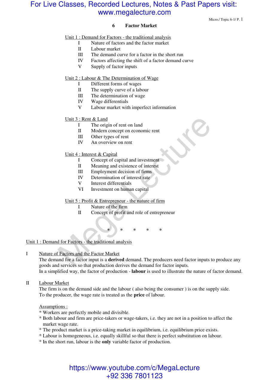 Page 1 of Microeconomics Topic6 1 (PDF)