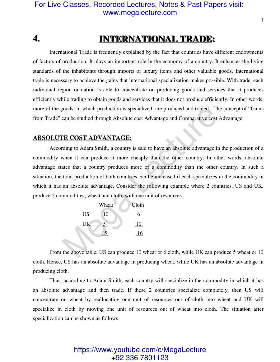 Page 1 of 4. International Trade (PDF)