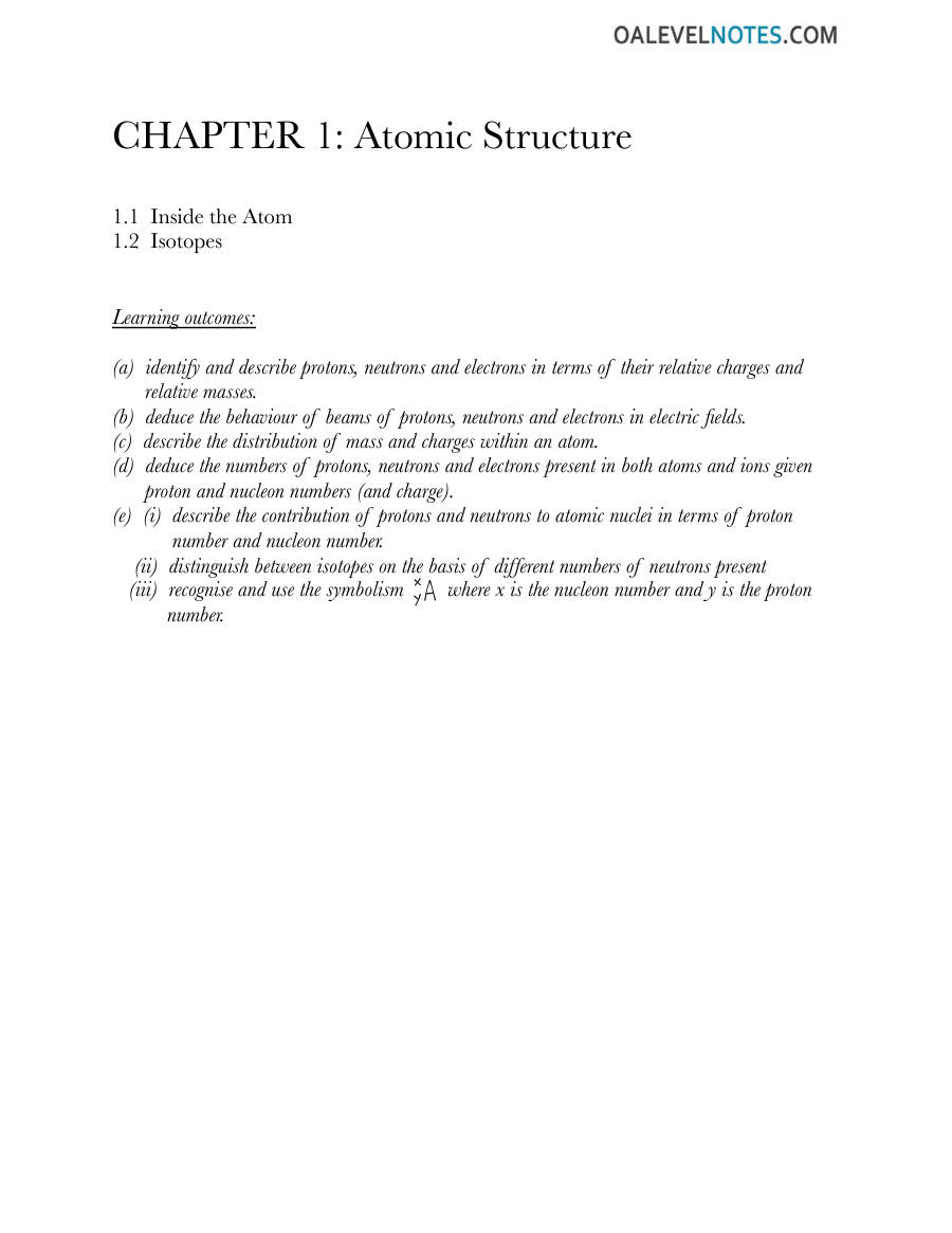 Page 1 of AS All In One Revision Notes