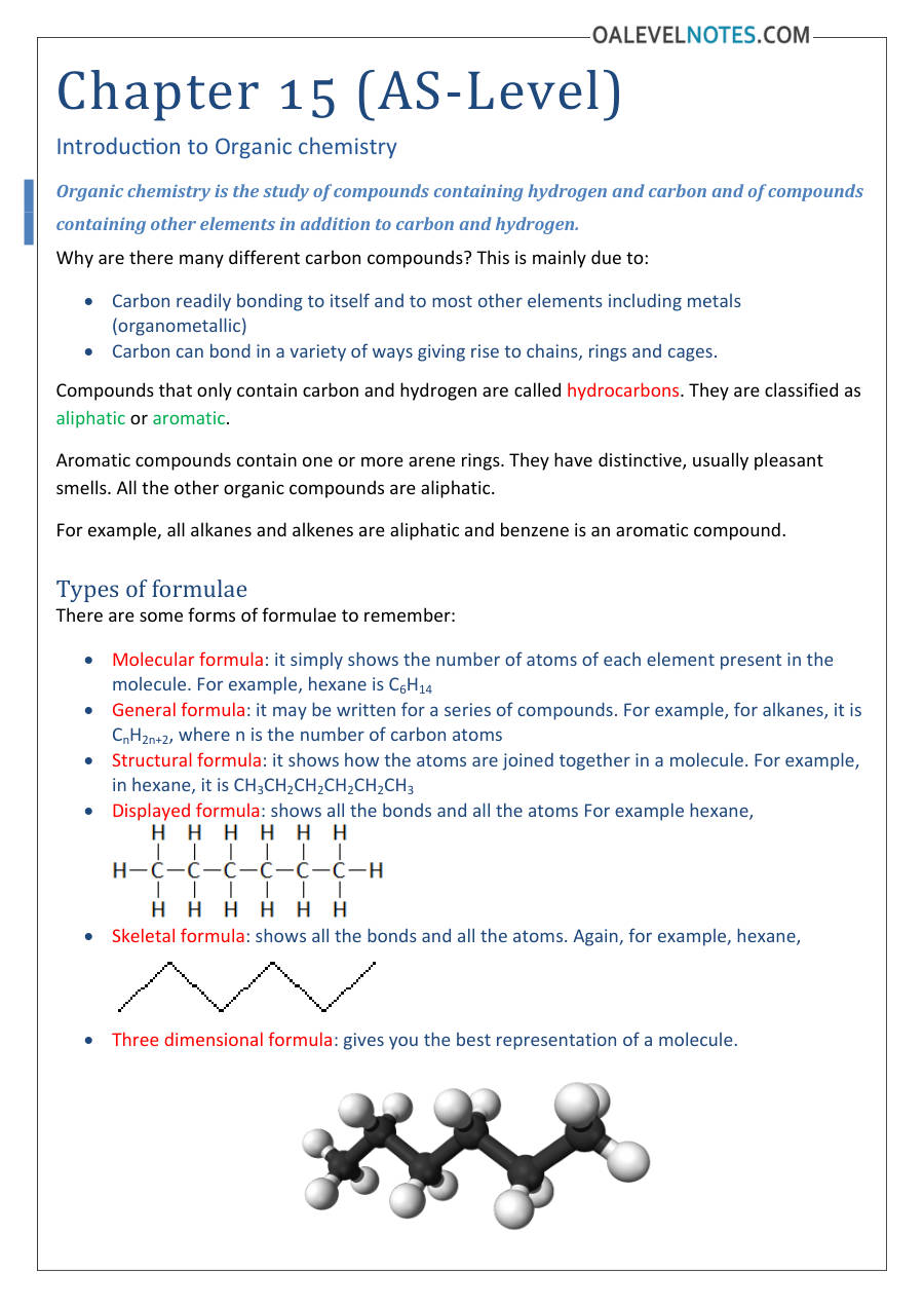 Page 1 of Intro To Organic