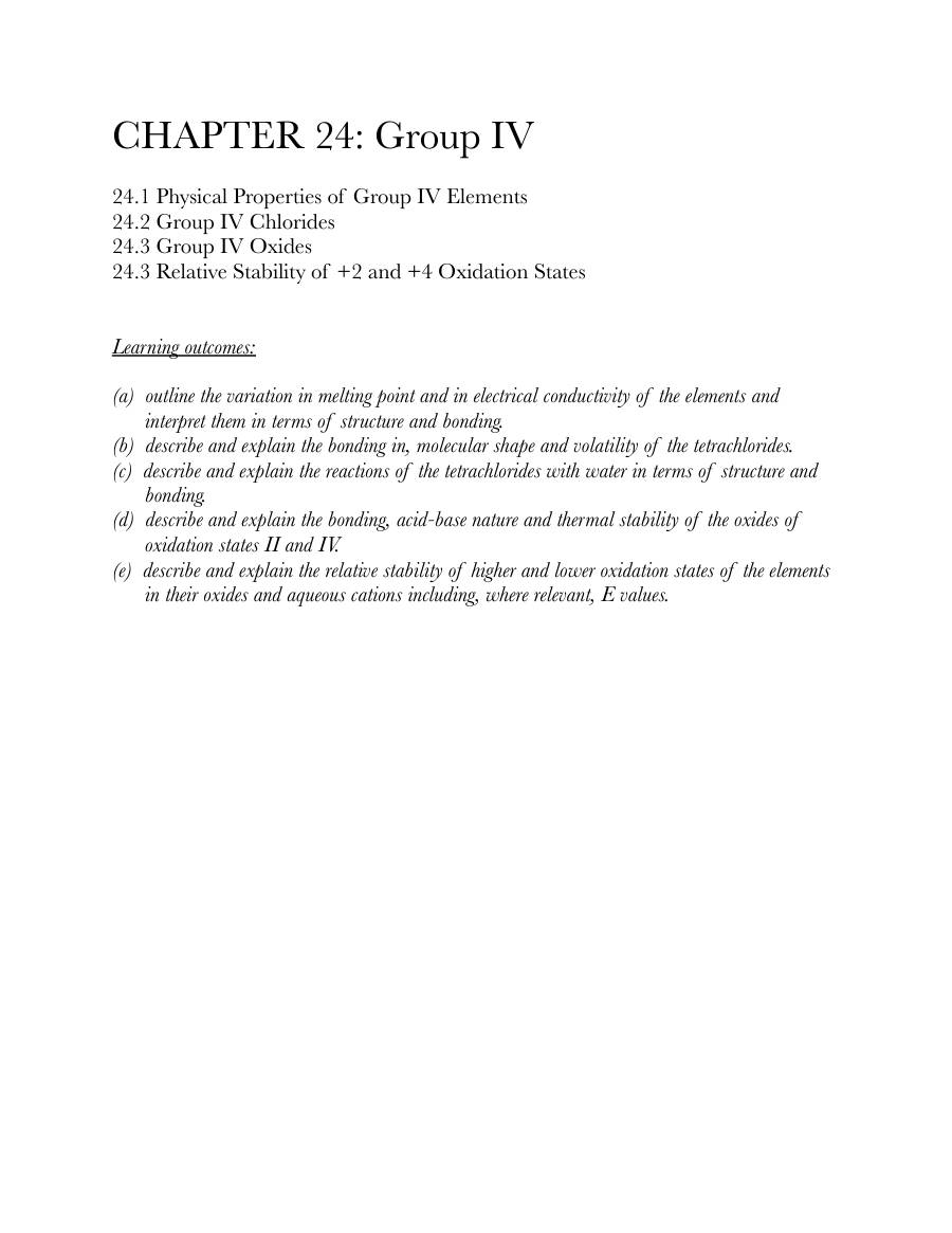 Page 1 of Group IV