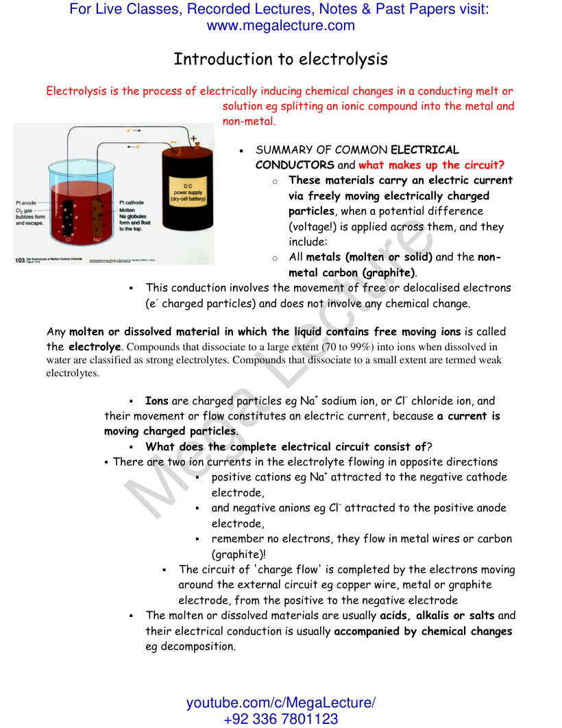 Page 1 of Electrochemistry