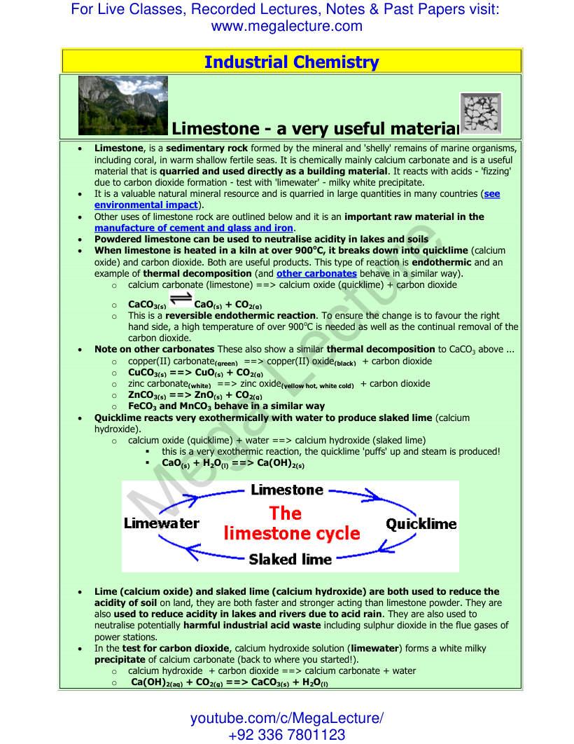 Page 1 of Industrial Chemistry