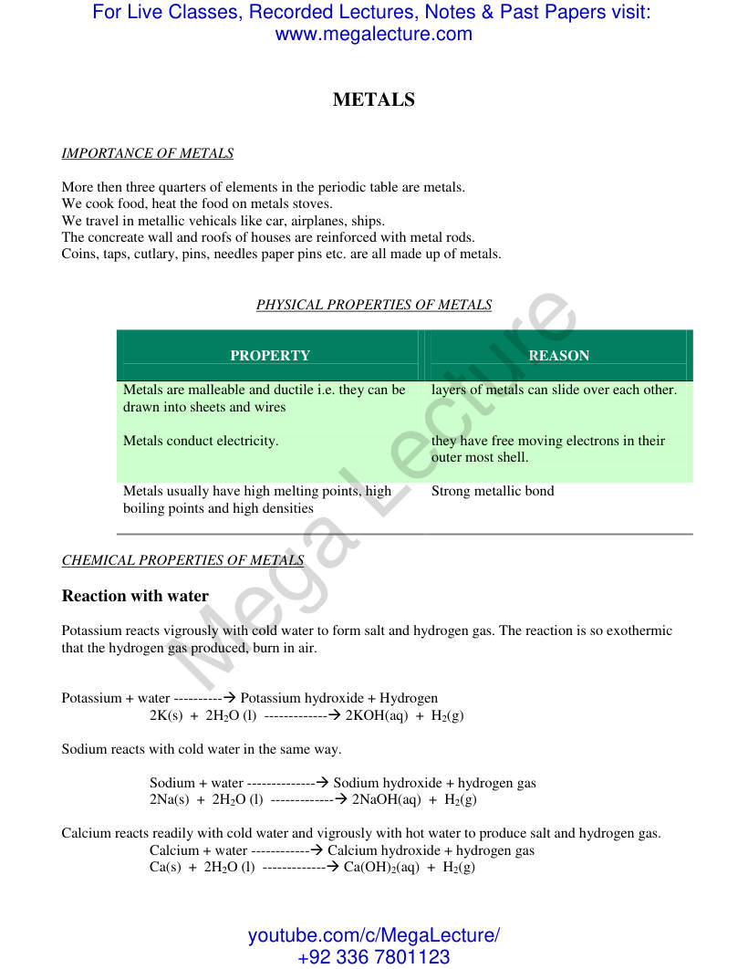Page 1 of Metals