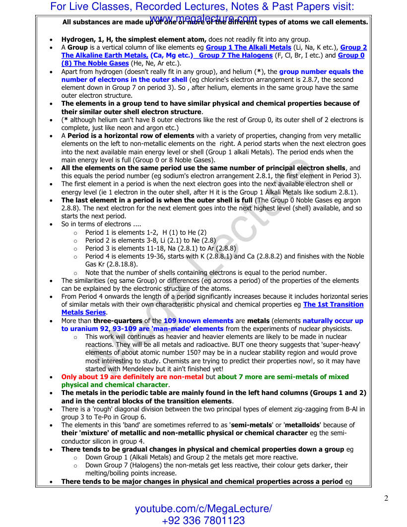Page 2 of The Periodic Table