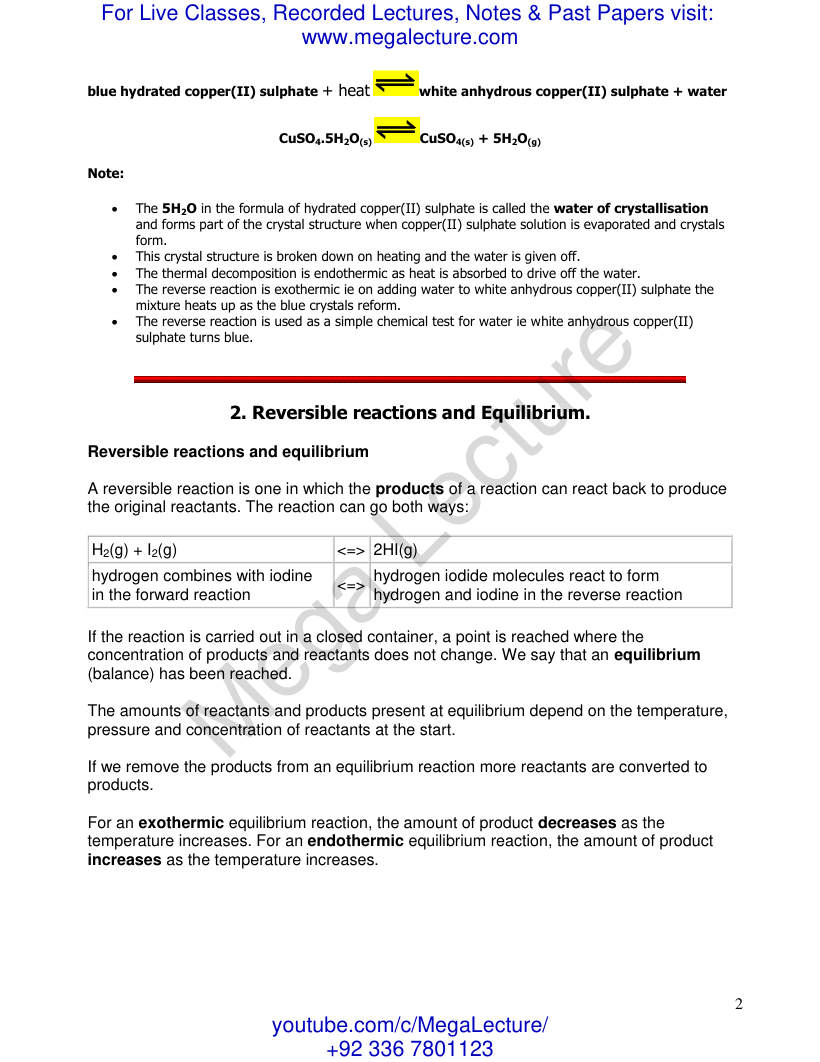 Page 2 of Reversible Reactions
