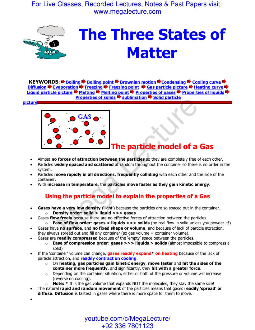 Page 1 of States of Matter
