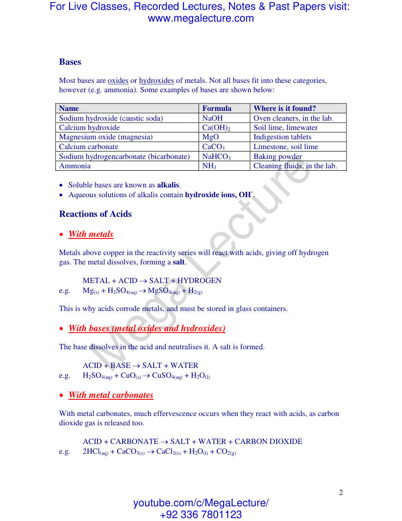 Page 2 of Acids, Bases and Salts