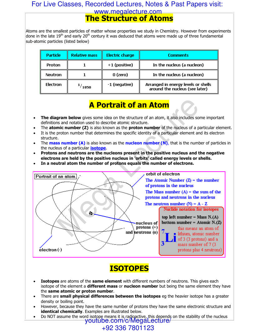 Page 1 of Atomic Structure