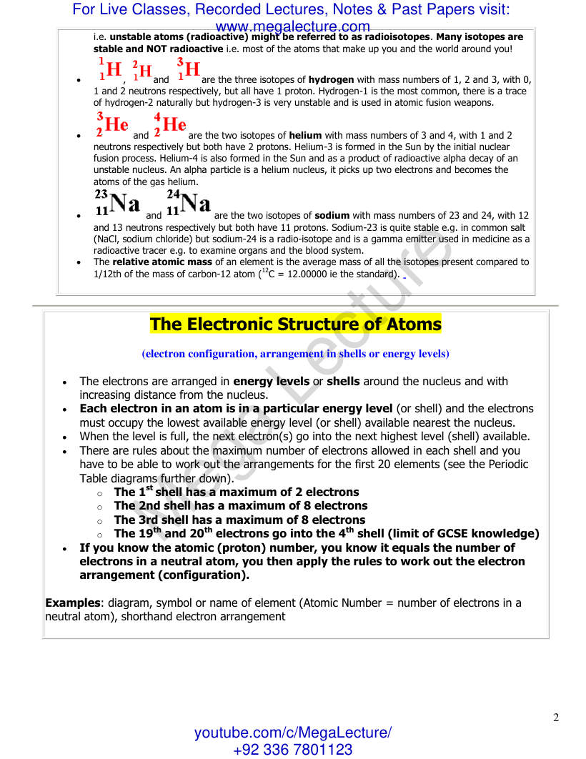 Page 2 of Atomic Structure