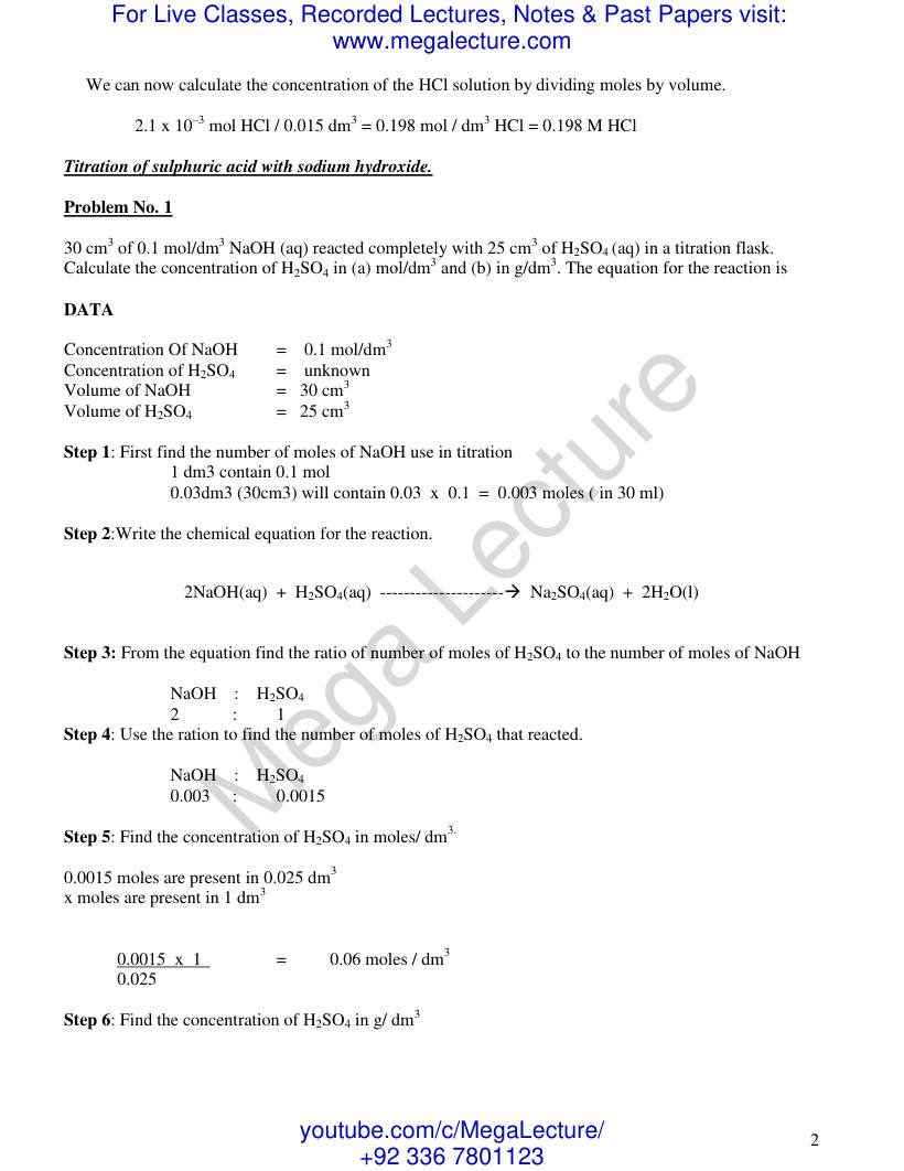 Page 2 of Chemical Analysis