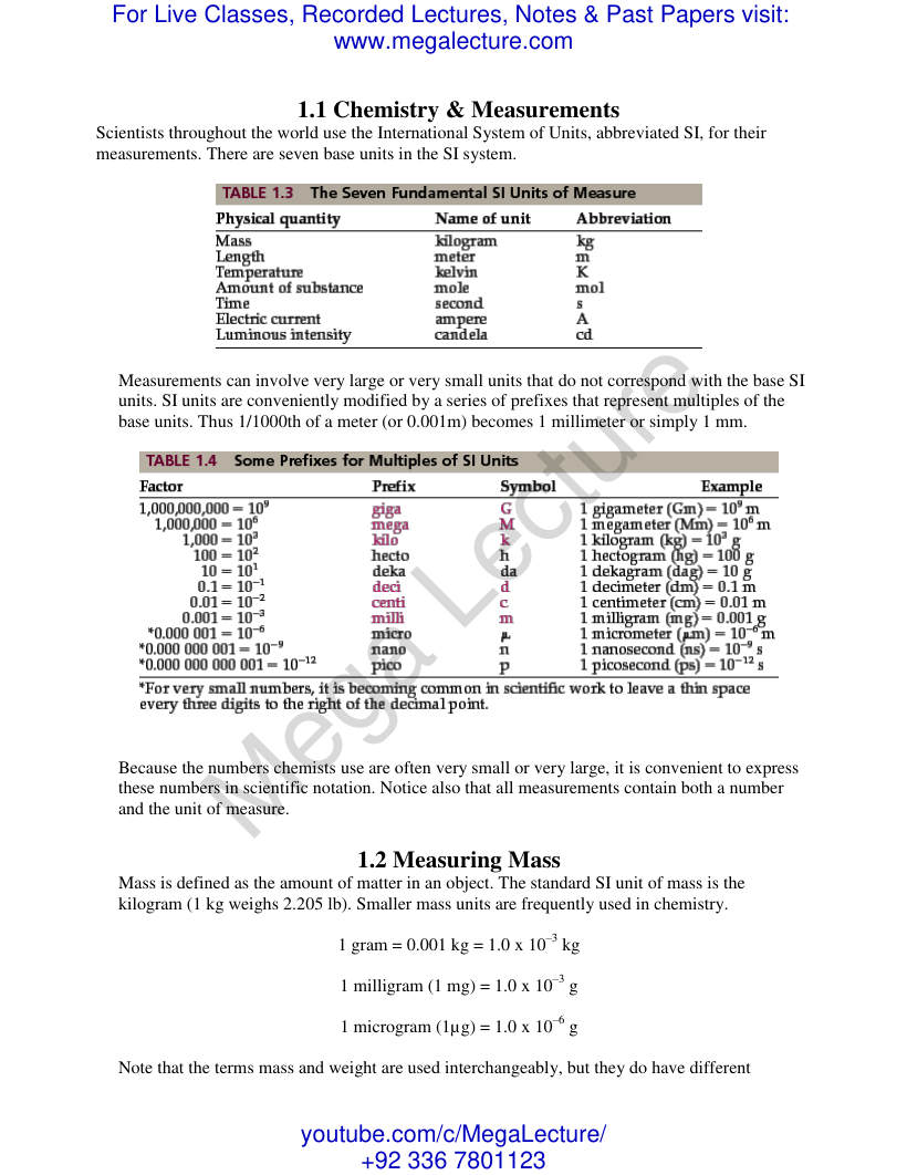 Page 1 of Chemical Measurements