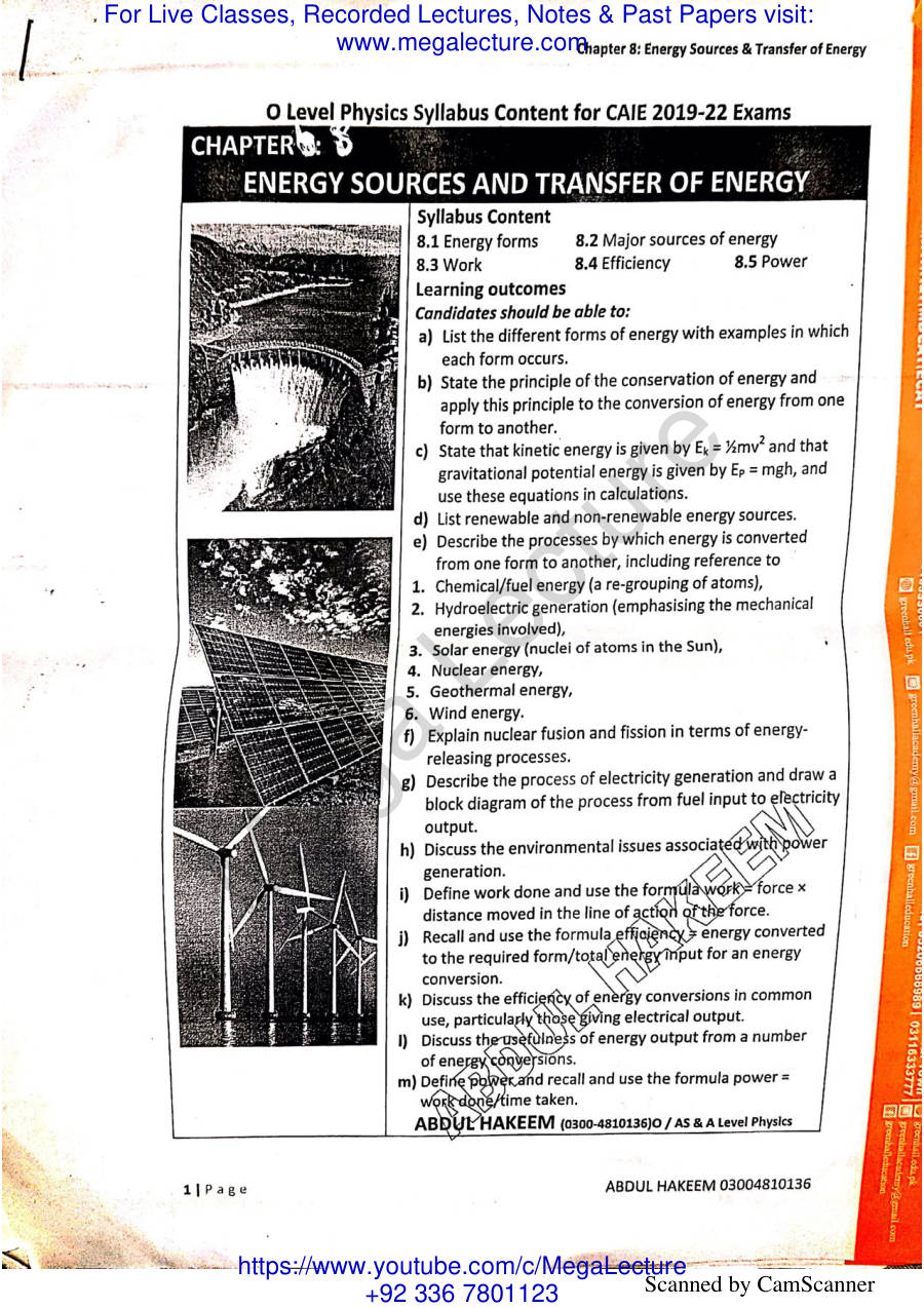Page 1 of Energy Sources
