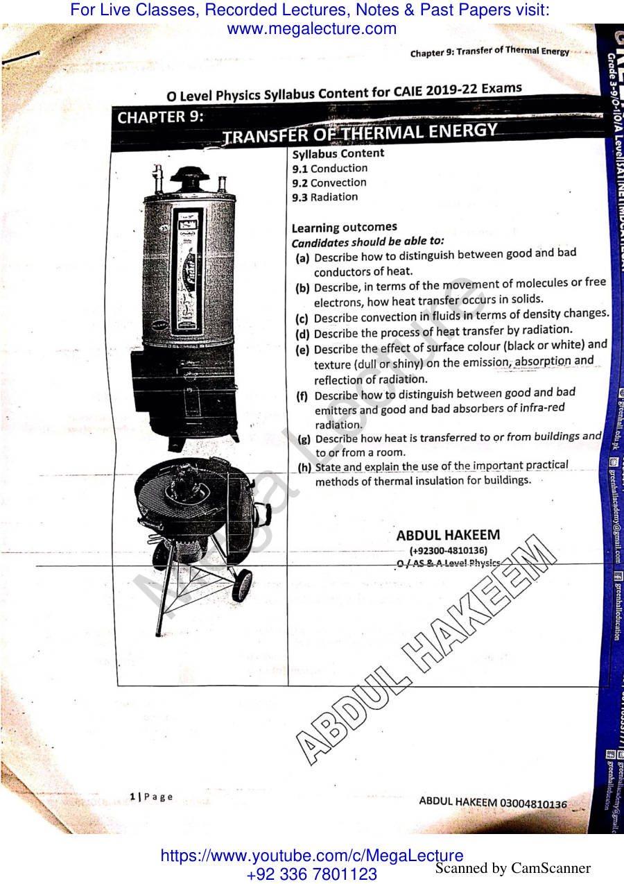 Page 1 of Transfer Of Thermal Energy