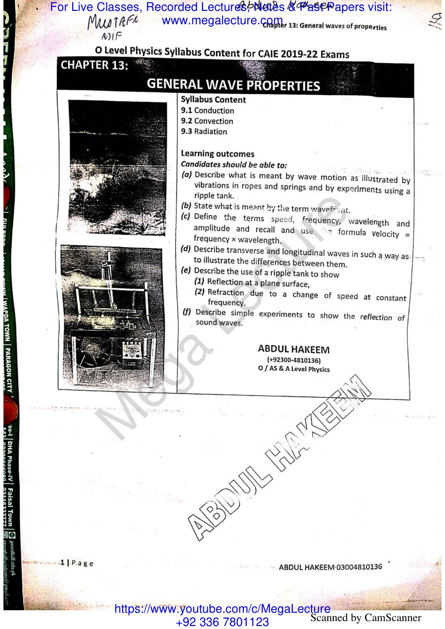 Page 1 of General Wave Properties