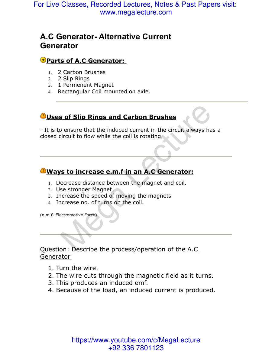 Page 1 of AC Generator