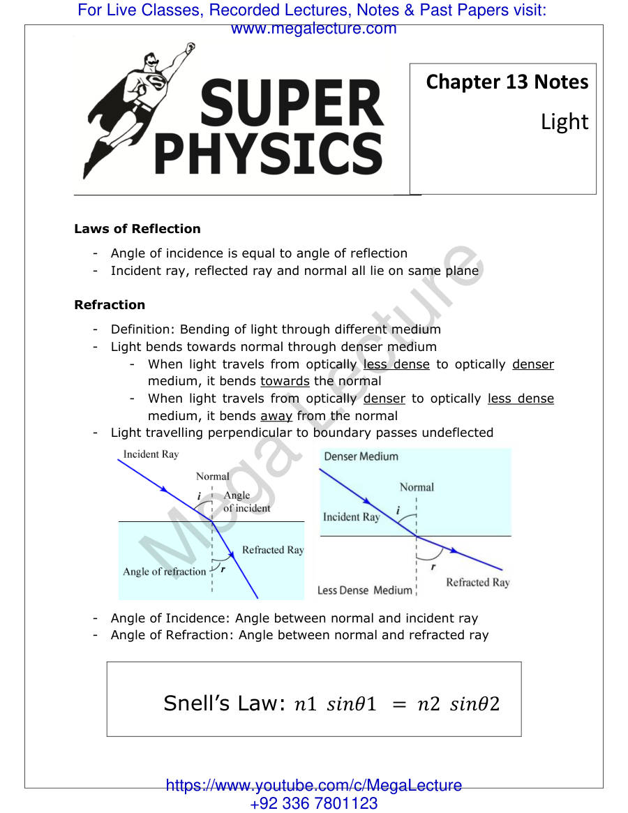 Page 1 of Light Notes