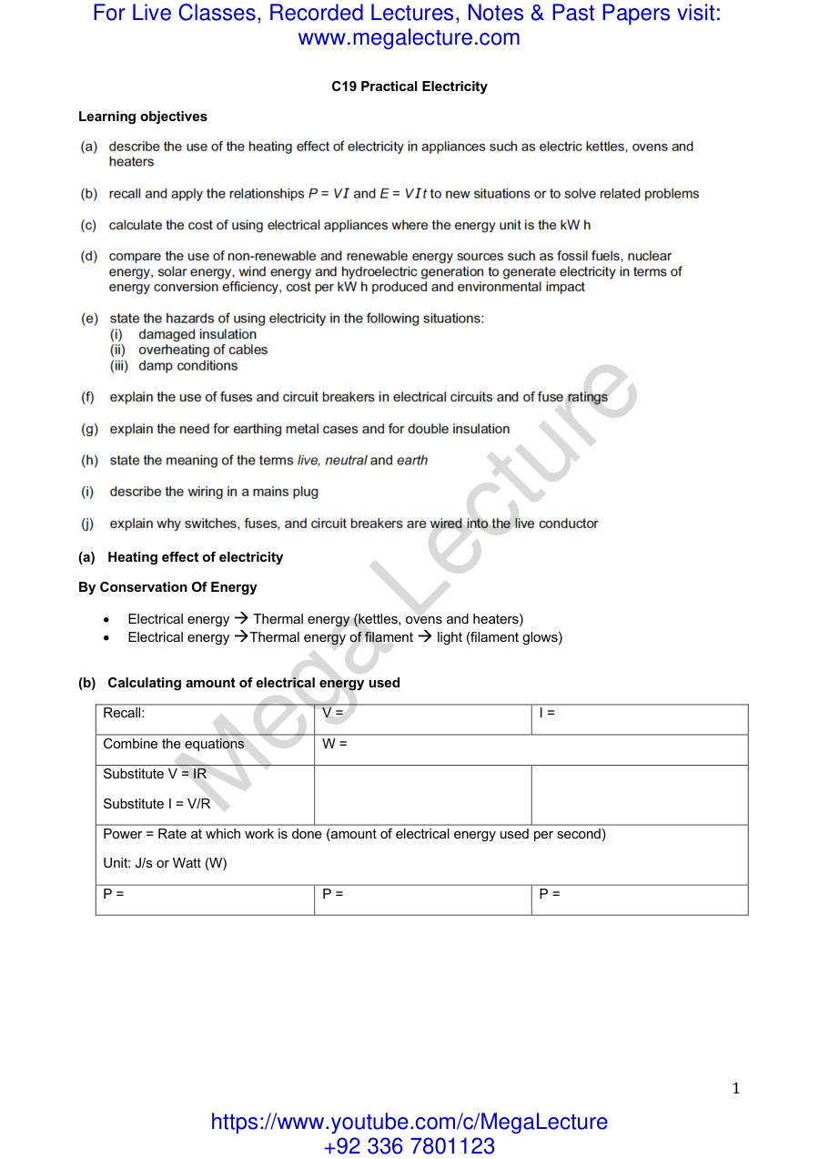Page 1 of Practical Electricity