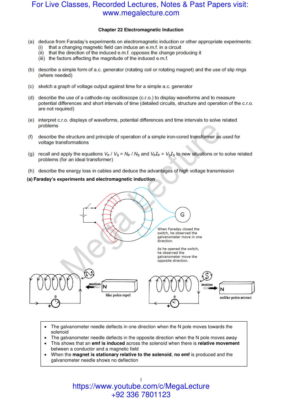 Page 1 of Electromagnetic Induction