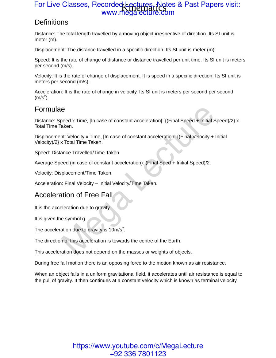 Page 1 of Kinematics 2